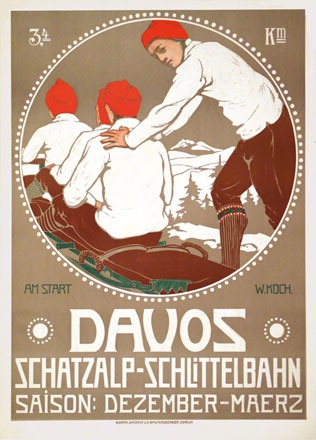 Koch Walther - Davos Schatzalp-Schlittelbahn