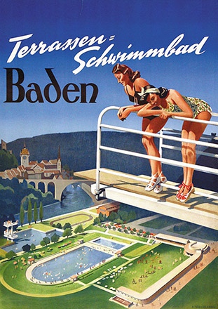 Anonym - Terrassen-Schwimmbad Baden