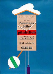 Brun Donald - SBB - Sonntagsbillette