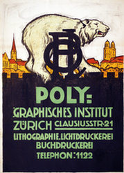 Monogramm F.W. - Poly Graphisches Institut Zürich