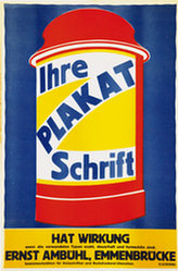 Anonym - Plakat Schrift - Ernst Ambühl