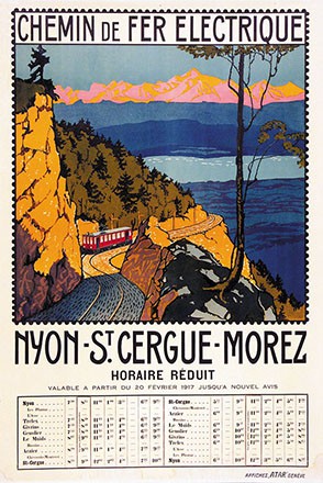 Monogramm A.S. - Chemins de fer éléctrique Nyon St.Cergue Morez