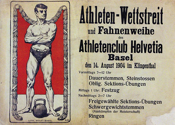 Monogramm A.S. - Athleten-Wettstreit und Fahnenweihe